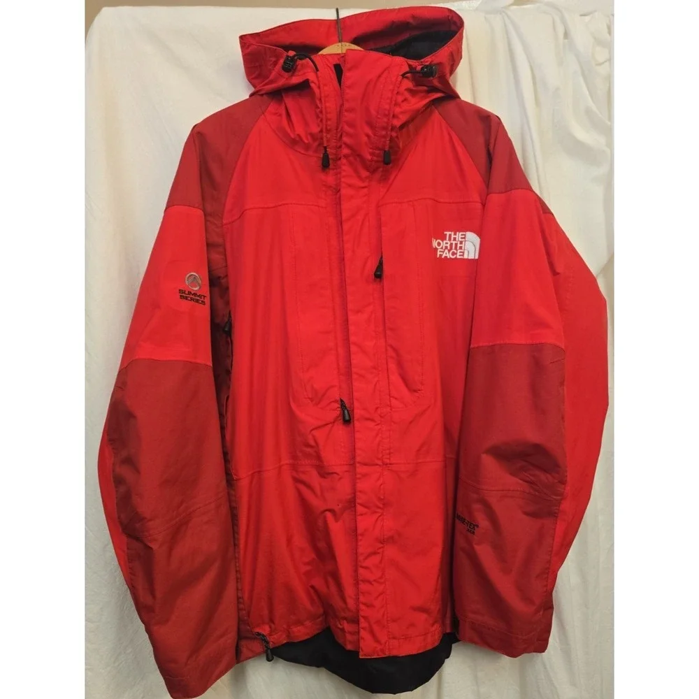 The North Face Summit Series Gore-Tex XCR Jacket Mens Red Hooded Shell Coat XL